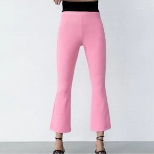 NWT ZARA MINI FLARED RIBBED LEGGINGS HIGH-WAISTED